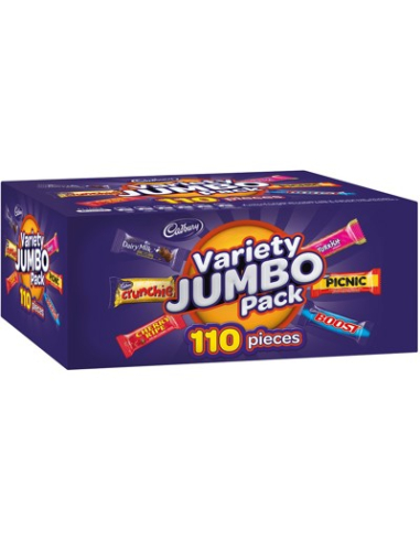 Cadbury Chocolate Jumbo Variety Box 110's 1.56kg x 1