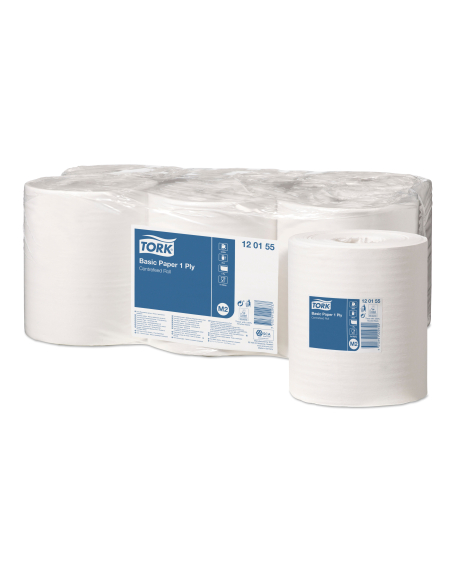 Tork Centerfeed Basic Toilet Roll 1ply 300m Pack x 1