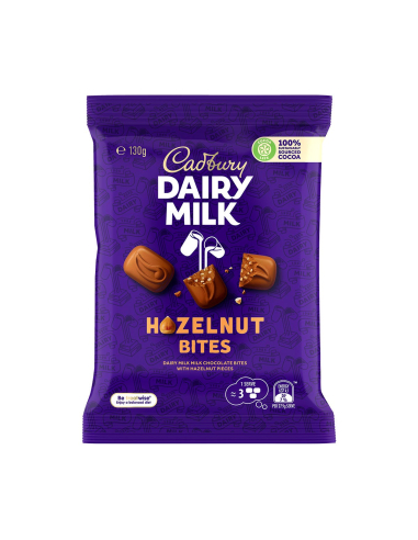 Cadbury HAZELNUGE Melkmelkchocolade BITES 130G X 1