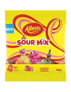 Allen's Confectionery Sour Mix 60g x 12
