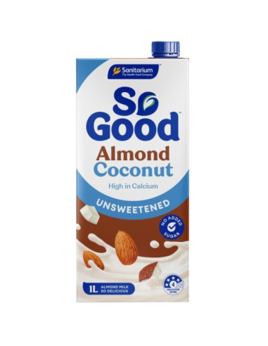 Sanitarium So Good ALMOND & COCONUT UNSWETED LAIT UHT 1LTR X 1