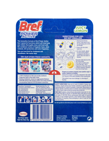 Bref Nettoyant de toilette au citron 50g x 6