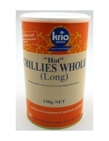 Krio Krush Chillies całe gorące długie 150g x 1