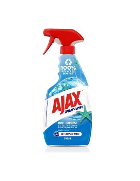 Ajax Nettoyant Spray & Essuyez la gâchette Océan Frais de 500 ml x 1