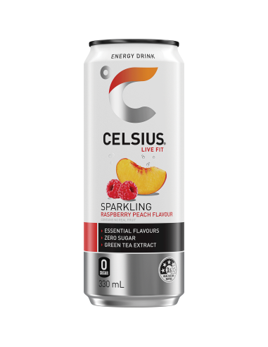 Celsius Framboos perzik 330ml x 24