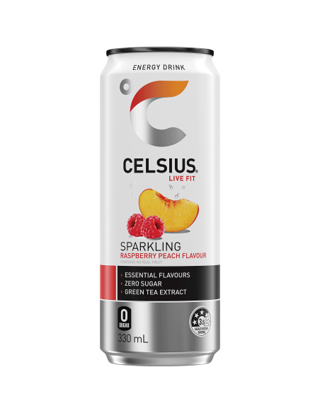 Celsius Framboos perzik 330ml x 24