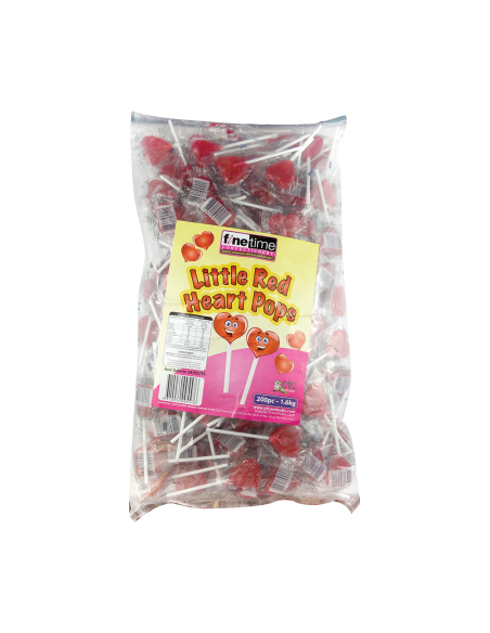 Fine Time Little Red Heart Pops 6g x 200