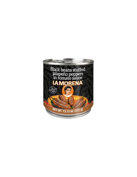 La Morena Hele jalapenos gevuld met teruggebracht zwarte boon 372g x 6