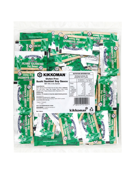 Kikkoman Glutenfreie Sushi Sashimi Sojasauce-Sachet (3 ml x 100) 300ml x 1