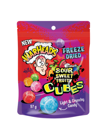 Warheads Freeze Dried Candy Cubes 57g X 12