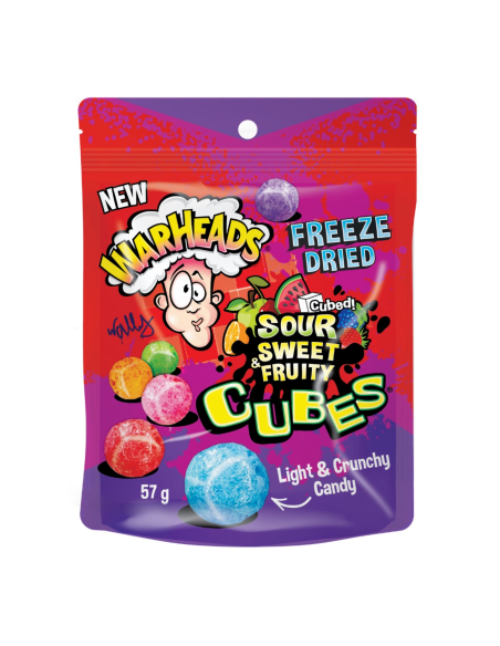 Warheads Freeze Dried Candy Cubes 57g X 12