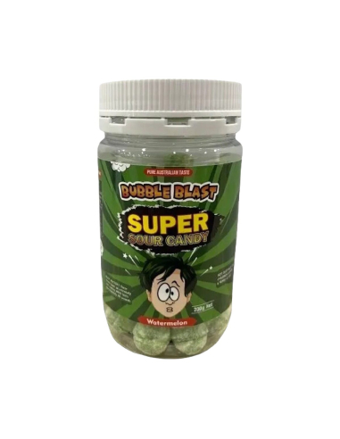 Bubble Blast Super Sour Watermelon Candy 200g x 12