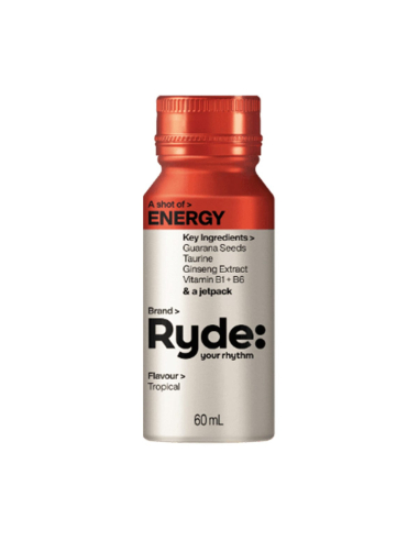 Ryde Shot Energy Tropical 60ml x 8