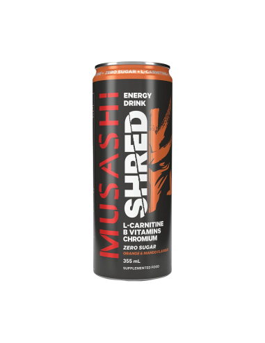 Musashi Shred Energy Drink Orange Mango 355ml x 12