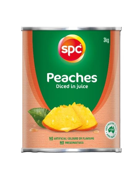 Spc Peaches Diced In Natural Juice 3kg x 1