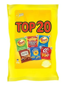 Snackbrands Potato Chips Multipack Top 20 375g x 1