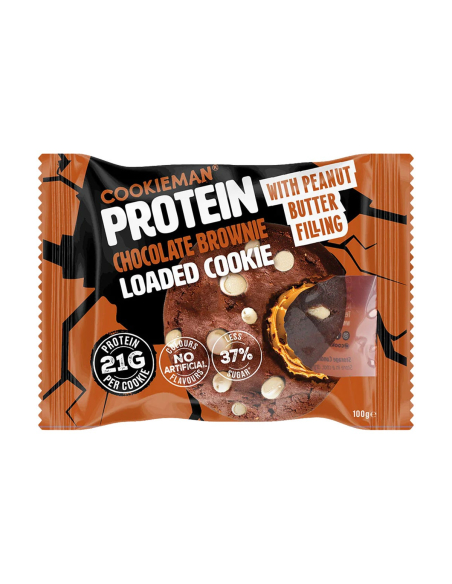 Cookie Man Protein Choc Browne Loaded Cookie Peanut Butter 100g x 10