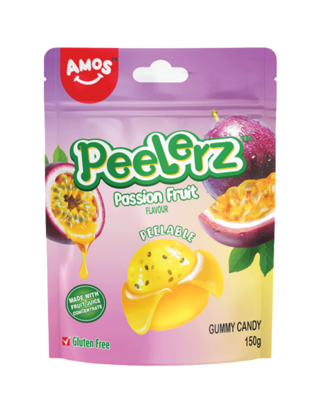 Amos Peelerz Passionfruit Gummy Candy 150g x 14
