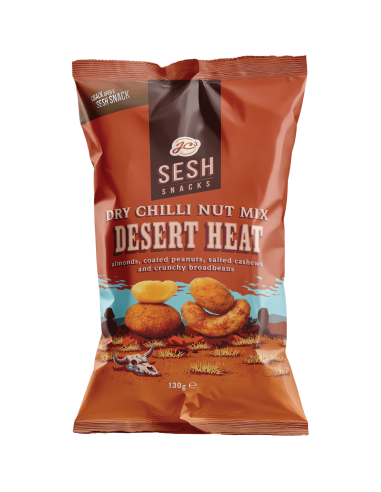 Jc's Sesh Snacks Desert Heat 130g x 6
