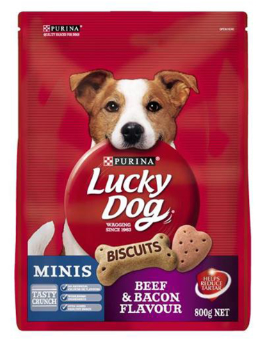 Lucky Dog Bones Mini Beef And Bacon 800g x 1