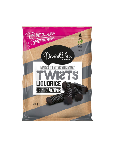 Darrell Lea Liquorice Twists 280g x 12