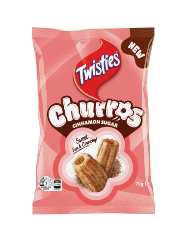 Twisties Churros Cinnamon Sugar 70g x 15