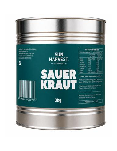 Sun Harvest Sauerkraut 3kg x 3