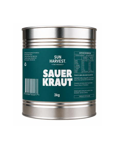 Sun Harvest Sauerkraut 3kg x 3