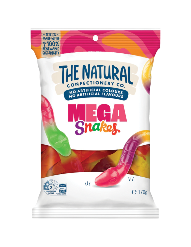 Natural Confectionary Company Mega Snake 170g x 16