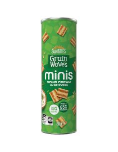 Grain Waves Minis Sour Cream & Chives Can 150g x 1