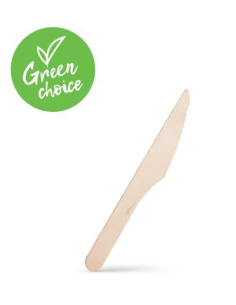 Caterers Choice Wooden Knives 16.5cm 100 Pack x 1