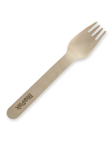 Biopak Wooden Forks 16cm Wax Coated 100 Pack x 1