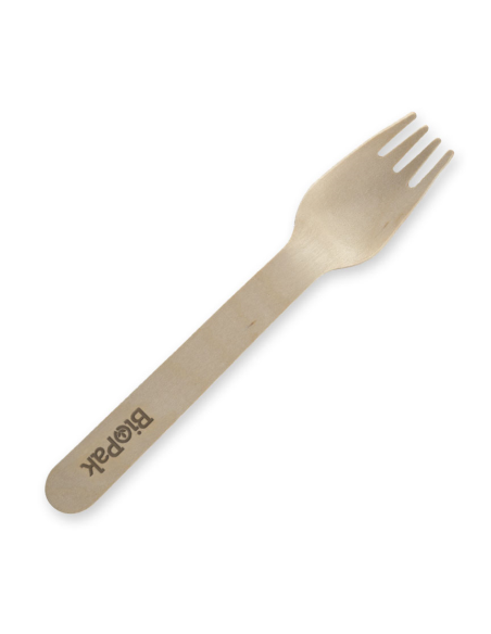 Biopak Wooden Forks 16cm Wax Coated 100 Pack x 1