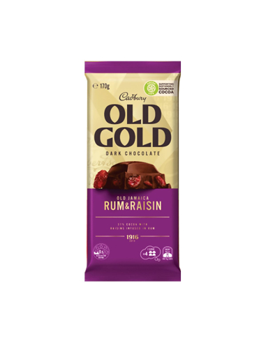 Cadbury Old Gold Jamaica Rum & Raisin 170g x 16