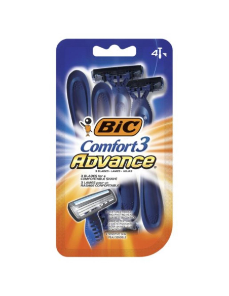 Bic Comfort 3 Advance Razors Shavers 4 Pack x 6