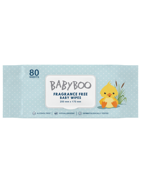 Baby Boo Unscented Baby Wipes 80 Pack x 12