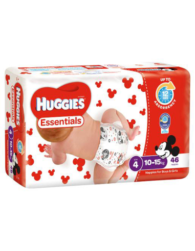 Huggies Essentials Toddler Size 4 Nappies 46 Pack x 1