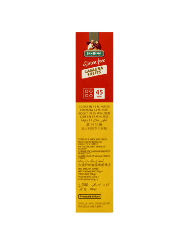 San Remo Pasta Lasagne Sheets Gluten Free 200g x 1