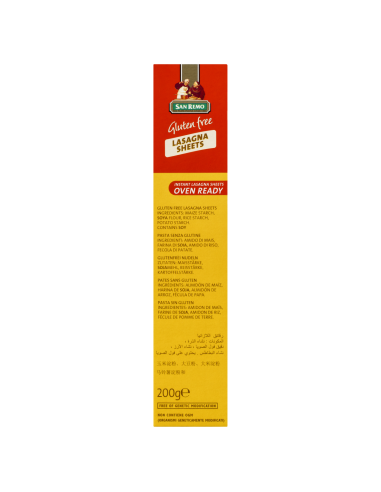 San Remo Pasta Lasagne Sheets Gluten Free 200g x 1