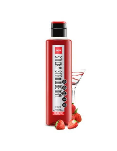 Syrup Sticky Strawberry Sauce Shott Beverages 950ml x 6