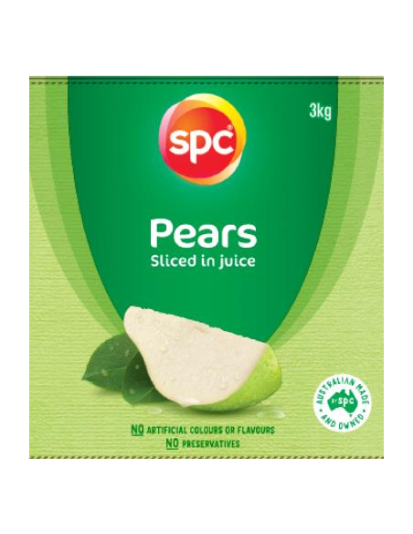 Spc Pears Sliced In Juice 3 kg x 1