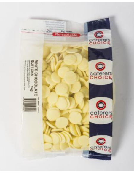 Caterers Choice Chocolate Buttons White 1 kg x 1
