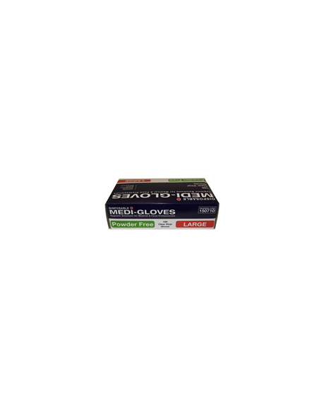 Workplace Gloves Vinyl Clear Large Powder Free 100 Pack x 1
