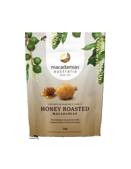 Macadamias Australia Macadamia Nuts Honey Roasted 110g x 8