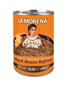 La Morena Refried Black Beans 440g x 1