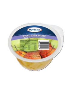 Riviana Two Fruits Diced Cups In Natural Juice 120g x 12