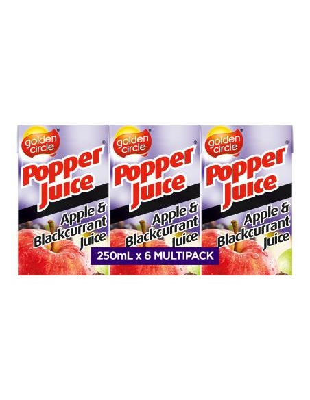 Golden Circle Juice Apple & Blackcurrant 100% Popper 250ml x 24