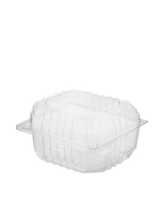 Cast Away Foam Clam Burger Clear Small 110 by 100 by 65 mm (Ebyternal) 100 by 90 by 65 mm (Internal) Pack x 1