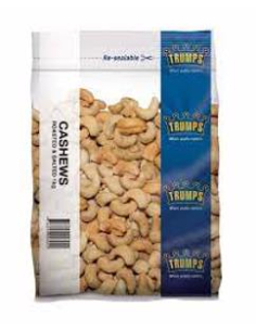 Trumps Cashews Roasted Unsalted 1 kg x 1