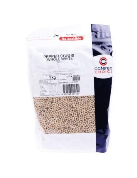 Caterers Choice Peppercorns White Whole 1 kg x 1